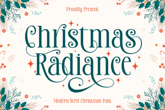 Christmas Radiance Font for Festive Holiday Design Projects