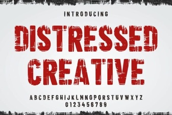 Distressed Creative Font for Bold Display Designs