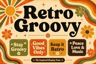 Retro Groovy Font for Bold Display and Creative Designs