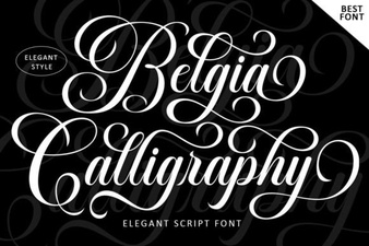 Belgia Calligraphy Font – Elegant Script Font for Creative Design Projects
