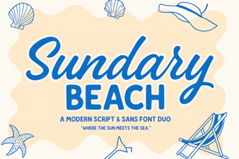 Sundary Beach Duo Font - Stylish Script Font for Creative Designs
