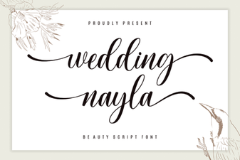 Wedding Nayla Font: Elegant Script for Beautiful Invitations