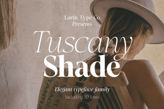 Tuscany Shade Font: Bold Shaded Display for Designers